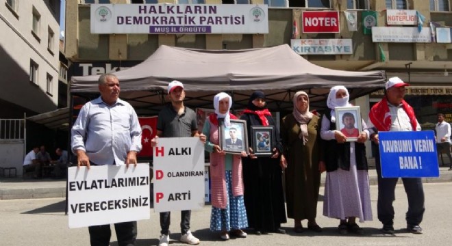 Muş'ta evlat nöbeti 68'inci haftaya girdi